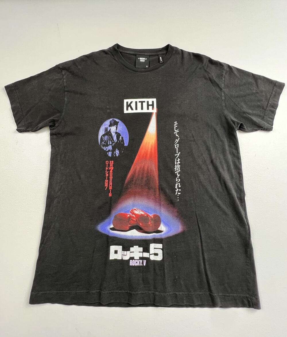 KITH Shirt Mens Small Black Rocky V Japanese Graphic Tee Boxing Movie Collab